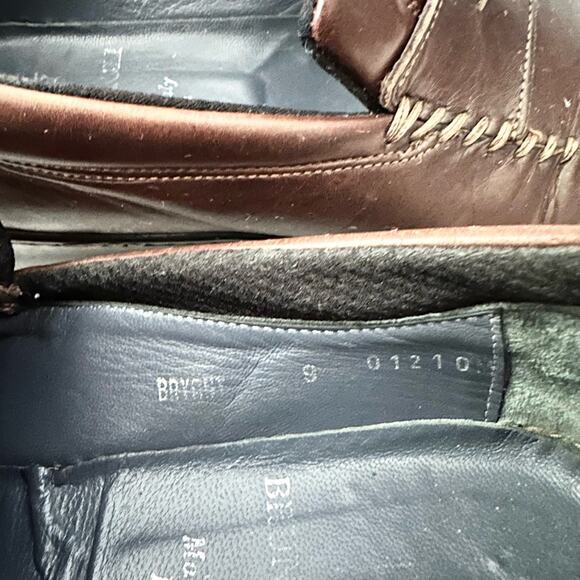 Bruno Magli Chocolate Brown Leather Bryant Slip On Loafer Casual Shoes 9 Men - Picture 5 of 11